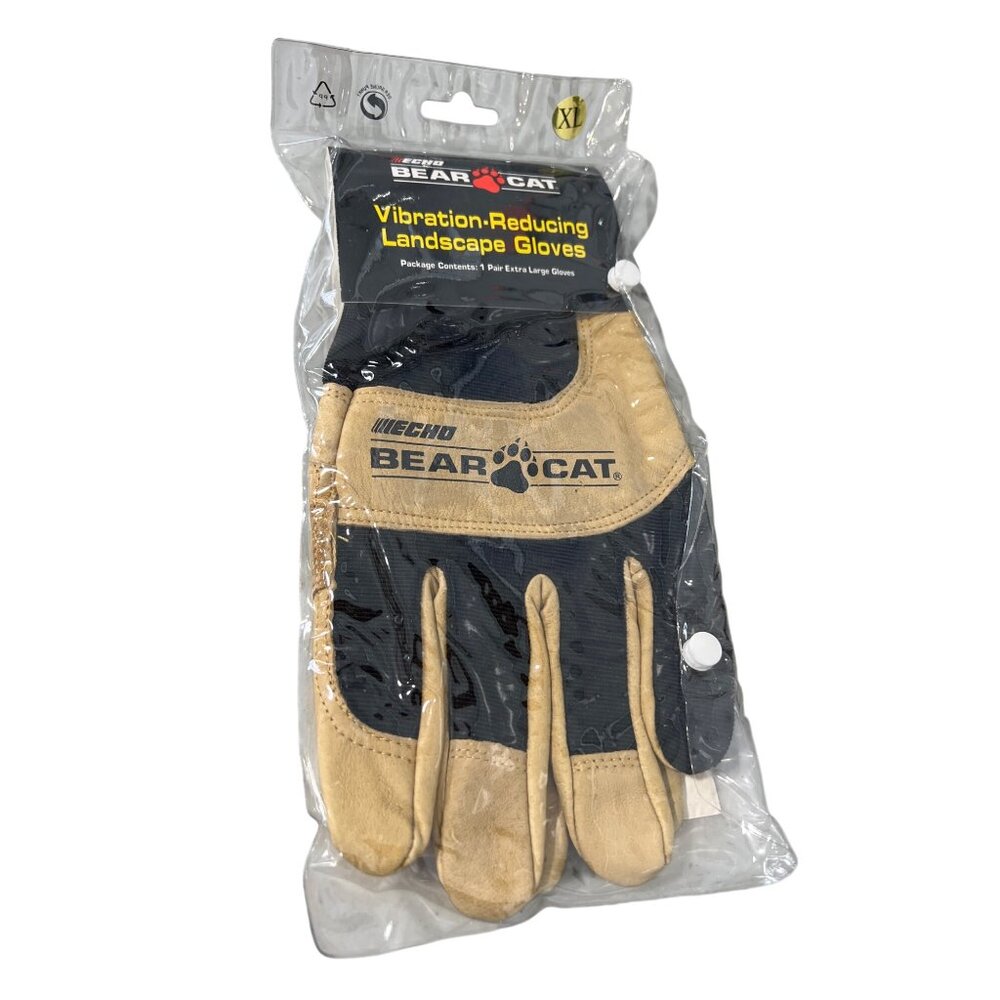 Echo Bearcat Vibration Reducing Landscape Gloves XL Padded Leather Palms NEW